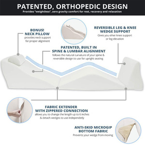 Almohada de espuma viscoelástica Du Babo con forma triangular para soporte al dormir y alivio del reflujo ácido - Product Image 4