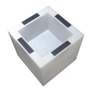 Vaso da Fiori LED Solare RGB Luminoso in Plastica Quadrata per Illuminazione Esterna di Giardini, Cortili e Ville - Product Image 3