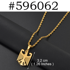 1 adet alman kartal zincir kolye paslanmaz çelik almanya etnik takı kadın erkek anne için # 508062 - Product Image 6