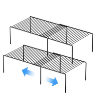 Weißes Metall-Drahtregal-Set mit 6 Stück, Rostbeständiger Einlagiger Schrankorganizer für Küche, Kühlschrank, Badezimmer