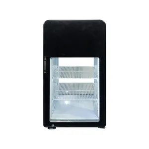 MEISDA 68L Comercial refrigerador vertical 4 Lados De Vidro Counter Top Display geladeira