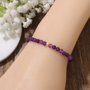 Bracelets et Joncs Tendance : Perles Magnétiques en Améthyste, Aigue-marine et Citrine 4mm – Bracelet Élastique Énergétique et Thérapeutique - Product Image 5