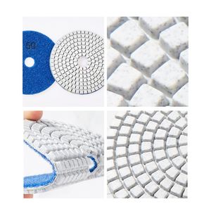 Offre Spéciale 5 pouces 125mm diamant tampons de polissage haute pierre tampon abrasif pour granit béton-<span class=keywords><strong>3</strong></span> étapes sec/humide processus OEM - Product Image 6
