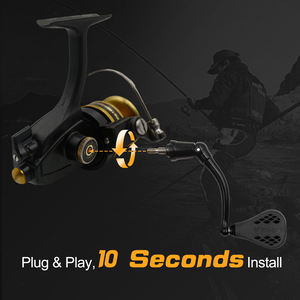 Empuñadura para carrete de pesca, 66mm, fibra de carbono, 35mm, TPE, negro, para carretes giratorios Penn 420ss 430ss - Product Image 4
