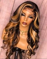 Perruques en Cheveux Humains Vierges Brun Mèché 5x5 4x4 HD Double Drawn Sans Colle Luxe Vietnamien Pré-coupées Prêtes à Porter