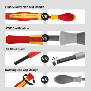 Jeu de <span class=keywords><strong>tournevis</strong></span> isolés 6 pièces 1000V, <span class=keywords><strong>tournevis</strong></span> de précision Phillips et <span class=keywords><strong>plat</strong></span>, outil multifonction pour électricien - Product Image 3