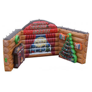 Nuevos alquileres de fiestas para 2025 Estación de selfies inflable de estilo occidental, paredes inflables con diseño 3D para fotografía - Product Image 3