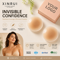 Cubrepezones Adhesivos de Gel de Silicona Reutilizables Sin Costuras Sin Tirantes para Mujer - Pétalos para el Pecho Accesorios Íntimos Sexys Impermeables