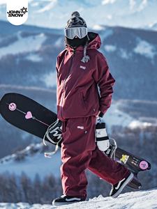 Conjunto de Traje de Esquí para Pareja John Snow - Impermeable, Cortavientos, Cálido, Estilo Americano Holgado para Hombre y Mujer, para Snowboard - Product Image 3