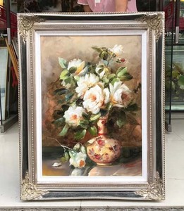 Pittura a olio antico cornice, dipinti a olio fatti a Mano, cornice della decorazione della casa - Product Image 3