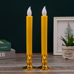 A-457 gros LED <span class=keywords><strong>bougie</strong></span> conique électrique sans fumée tête de <span class=keywords><strong>flamme</strong></span> <span class=keywords><strong>artificielle</strong></span> scintillante pilier de cire de paraffine pour la décoration de la maison - Product Image 4