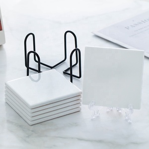 New Arrival bán buôn DIY thấm tùy chỉnh vuông trống Coaster Đế Lót Ly Gốm cho đồ uống - Product Image 3