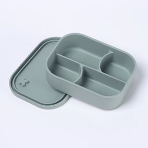 Silicone <b>Lunch</b> <b>Box</b> with Lid 4-<b>Compartment</b> Design for Fat Reduction & Fresh-Keeping Wholesale - Product Image 2