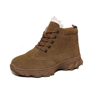 Botas de Invierno para Hombre, Color Marrón, con Forro de Piel de Oveja, Suela Inyectada, Botas de Caza para Exteriores - Product Image 1