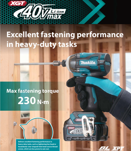 Atornillador de Impacto Inalámbrico <span class=keywords><strong>Makita</strong></span> TD004G, 40V, Iones de Litio, Sin Escobillas, Alto Torque, Frenado Electrónico, 4 Velocidades - Product Image 4