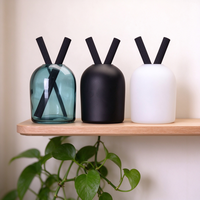 Bouteille diffuseur d'arômes en verre arrondi grande capacité 400 ml, style minimaliste, idéale pour la décoration intérieure et comme cadeau pour chambre à coucher – Vente chaude