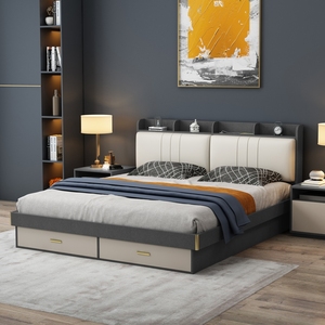 Cadre de lit élégant et minimaliste avec un <span class=keywords><strong>design</strong></span> à profil bas pour les appartements urbains modernes et les suites d'hôtels de charme - Product Image 3
