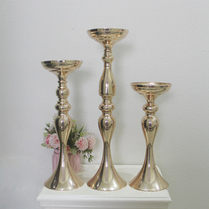 Nuevos Accesorios para Boda, Candelabro Dorado Francés Simple y Creativo, Decoración para Mesa de Boda, Portaflores Europeo - Product Image 3