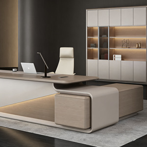 Escritorio Ejecutivo en Forma <span class=keywords><strong>de</strong></span> L <span class=keywords><strong>de</strong></span> Madera Moderna <span class=keywords><strong>de</strong></span> Lujo para Jefe, Gerente, Director Ejecutivo, Muebles <span class=keywords><strong>de</strong></span> <span class=keywords><strong>Oficina</strong></span> - Product Image 5