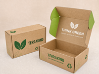 Petites boîtes d'expédition personnalisées en carton ondulé noir recyclable pour chaussures et vêtements, emballage personnalisé