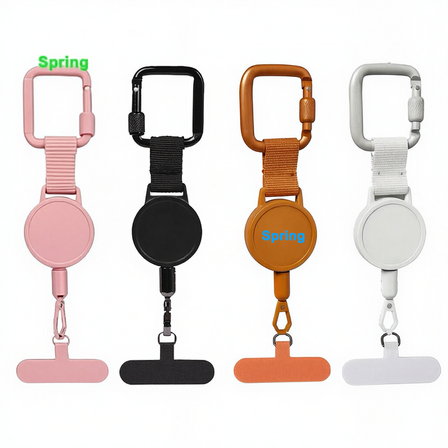 Colorful Steel Cable Clasp Phone Leash Multifunctional Portable Retractable Anti-Theft Phone Lanyard  iPhone - Apple Keychain
