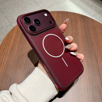 Étui de luxe givré de haute qualité avec aimant pour iPhone 14 15 16 17 18 Pro Max – Couleurs originales