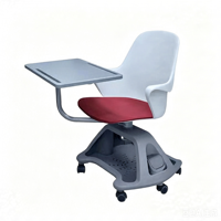 Fauteuil de bureau, fauteuil mobile pour tablette, chaise avec bureau d'écriture latéral