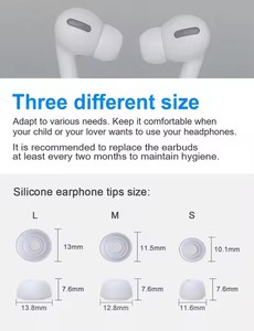 Nueva funda de silicona suave para auriculares para <span class=keywords><strong>Apple</strong></span> para Airpods Pro L M S tamaño auriculares puntas de oído accesorio 3rd para Airpods - Product Image 5