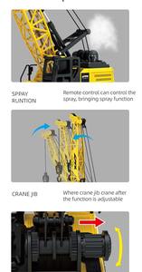 आरसी सिमुलेशन खुदाई खुदाई के साथ खिलौना मिश्र धातु क्रेन स्प्रे 2.4 जी खुदाई के साथ धातु क्रेन सर्वश्रेष्ठ बच्चों को उपहार - Product Image 4