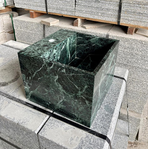 Natural <span class=keywords><strong>Verde</strong></span> Alpi Mármol Baño Montaje en pared Fregadero Baño Tocador Gabinete Fregadero Diseño Mármol <span class=keywords><strong>verde</strong></span> Fregadero <span class=keywords><strong>Lavabo</strong></span> de mano - Product Image 5