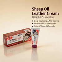 Crema de belleza para cuero con aceite de oveja Black Bull 70G, anti-grietas, previene el agrietamiento del cuero en invierno.