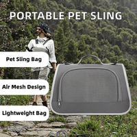 Sac à dos de transport semi-circulaire classique en tissu Oxford écologique avec fermeture éclair, capacité 5 kg, pour chiens et chats