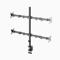 NBJOHSON Quad réglable 13 ~ 32 "Lcd Monitor Mount Stand 4 Monitor Desk Laptop Stand Riser Quadruple Monitor Arm Support Bracket