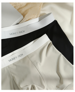 Boxer da Uomo Plus Size in Seta Ghiaccio ad Alta Elasticità, Senza Cuciture, Effetto Nudo, Traspiranti e Assorbenti - Product Image 3