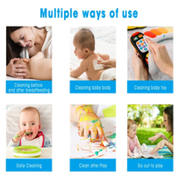 Lingettes humides de nettoyage douces et naturelles OEM pour bébés, taille et poids en gros, sans parfum