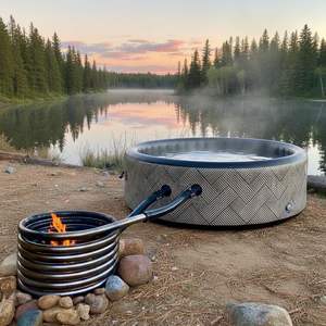 Chauffe-eau à serpentin en acier inoxydable pour bain de glace gonflable, bain froid portable, piscine en bois avec coutures personnalisées - Product Image 3