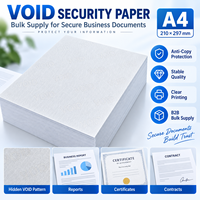 Papier de sécurité anti-copie A4 avec motif VOID caché pour les contrats, les certificats, les rapports, les documents commerciaux