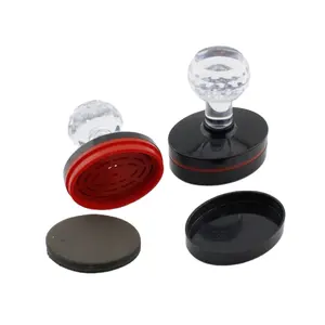 HB Pre Inked Stamp Handle Photosensitive Seal Crystal Holder Flash Stamp Handle With 7mm Foam Ink Pad