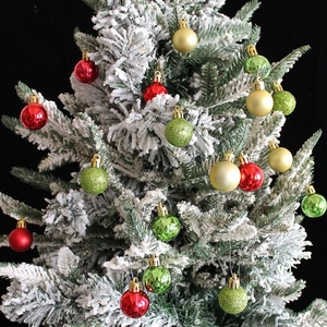 Décorations <span class=keywords><strong>de</strong></span> Noël en gros <span class=keywords><strong>de</strong></span> haute qualité, boules en plastique écologiques 7 couleurs, pendentifs pour vitrine et plafond - Product Image 2