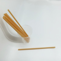 Pailles en PLA 6x210mm droites à extrémité plate jetables pour bière artisanale, garniture de cocktail, boisson OEM