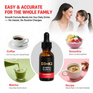 Özel dağıtım toplu fiyatlandırma laboratuvarı için % 100% saflık <span class=keywords><strong>Vitamin</strong></span> D3 K2 sıvı damlaları doğrulandı saflık <span class=keywords><strong>Vitamin</strong></span> D3 K2 damla - Product Image 4