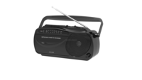 Enregistreur et lecteur de cassettes rétro portable avec radio mono AM/FM
