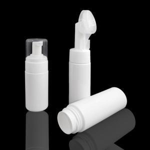 Nhà Máy Bán Buôn Tùy Chỉnh Pet Xà Phòng <span class=keywords><strong>Dispenser</strong></span> 100Ml 150Ml 200Ml Nhựa Bọt Chai Bơm Với Silicone Bàn Chải Làm Sạch - Product Image 1
