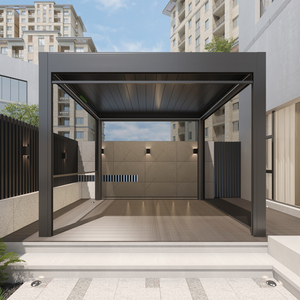 Pérgola Inteligente Contemporánea <span class=keywords><strong>de</strong></span> Aluminio ANCSEM, Techo <span class=keywords><strong>de</strong></span> Láminas Ajustables Impermeable, Estructura <span class=keywords><strong>de</strong></span> Sombra <span class=keywords><strong>de</strong></span> Lujo para Exteriores, Pérgola Bioclimática - Product Image 2