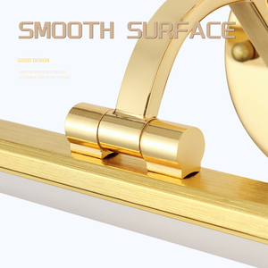 Modern Gold Adjustable <b>LED</b> <b>Mirror</b> <b>Wall</b> Lamp with 3000K-6000K Color Temp IP44 Rated 3-Year Warranty - Product Image 5