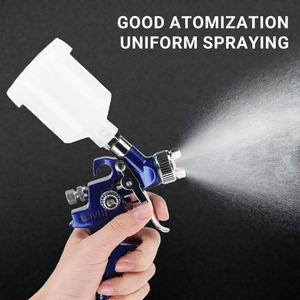 Pistolets de pulvérisation professionnels HVLP 0.8/1.0mm buse Mini 125cc tasse pistolet de pulvérisation gravité aérographe pistolet pneumatique pour <span class=keywords><strong>peinture</strong></span> voiture aérographe - Product Image 4