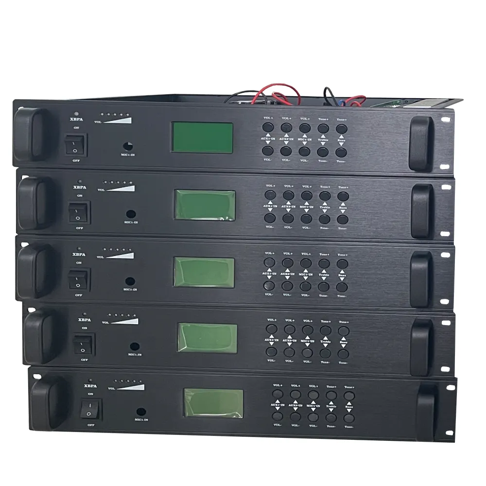 Đầy đủ bộ khuếch đại công suất địa chỉ công cộng hệ thống âm thanh khuếch đại công suất 100V ra hoặc 4-16 Ohm 1000W 2000W 5000W