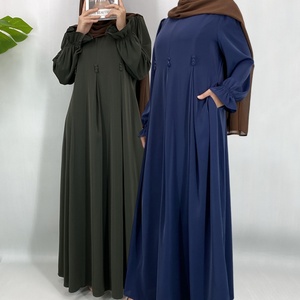 New Arrival Premium Closed Modest Maxi <b>Abaya</b> for Muslim Women Pockets Stylish Flowy Large Hem-Lightweight Breathable (6916) - Product Image 1