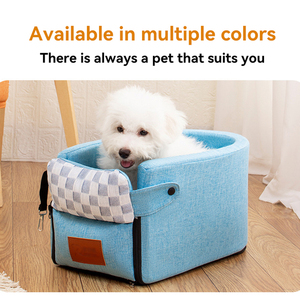 Novo Color Matching Pet <span class=keywords><strong>Car</strong></span> <span class=keywords><strong>Bed</strong></span> Assento de Segurança Do Cão Portátil com Design Anti-Slip para Viagem De Longa Distância Almofada Macia Pet produtos - Product Image 4
