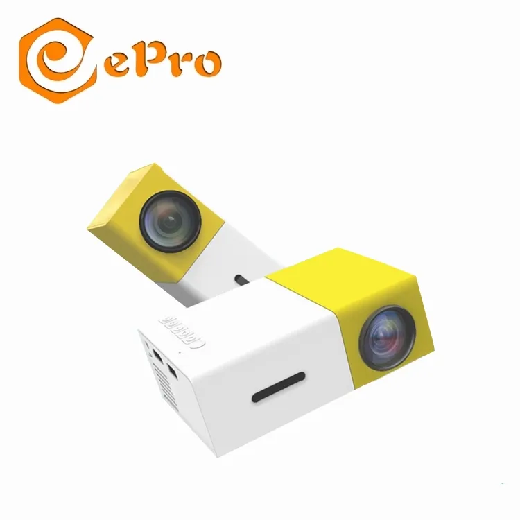 EPro mejor mini proyector YG300 de alta calidad de reproducción de Video HD LED Mini portátil pequeño proyector de bolsillo YG300